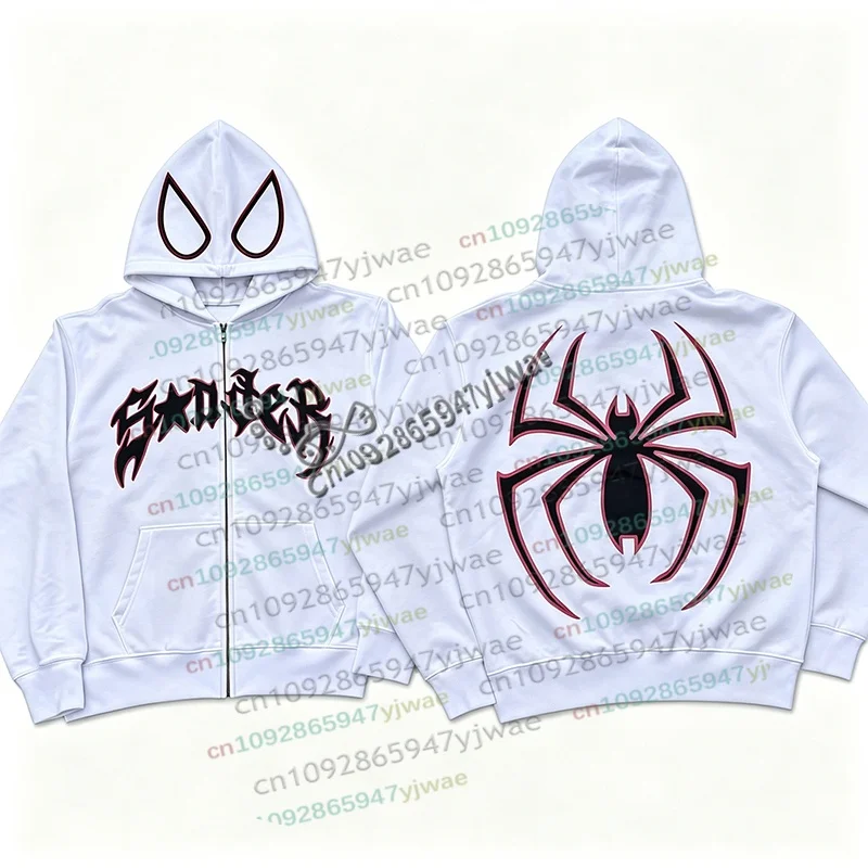 Zip Up And Pullovers Spider 3D Print Hoodie Women Men Streetwear Harajuku Graphic Oversized Jacket Punk Gothic Y2K Kids Hoodies