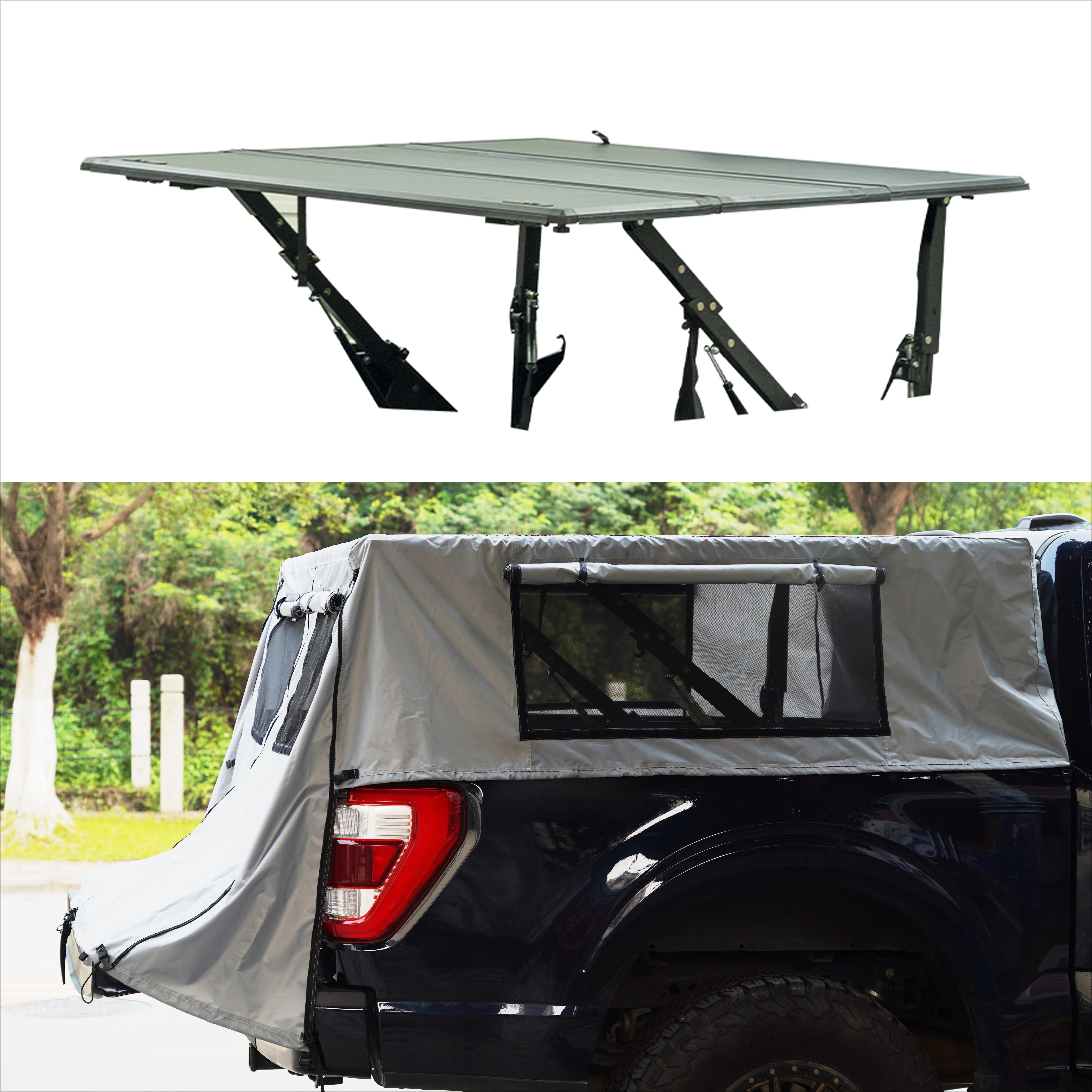Recovery  Off-road Accessories Accsesories Expand Space Hardtop Lift-up Tri-fold Bed Cover  for LDV