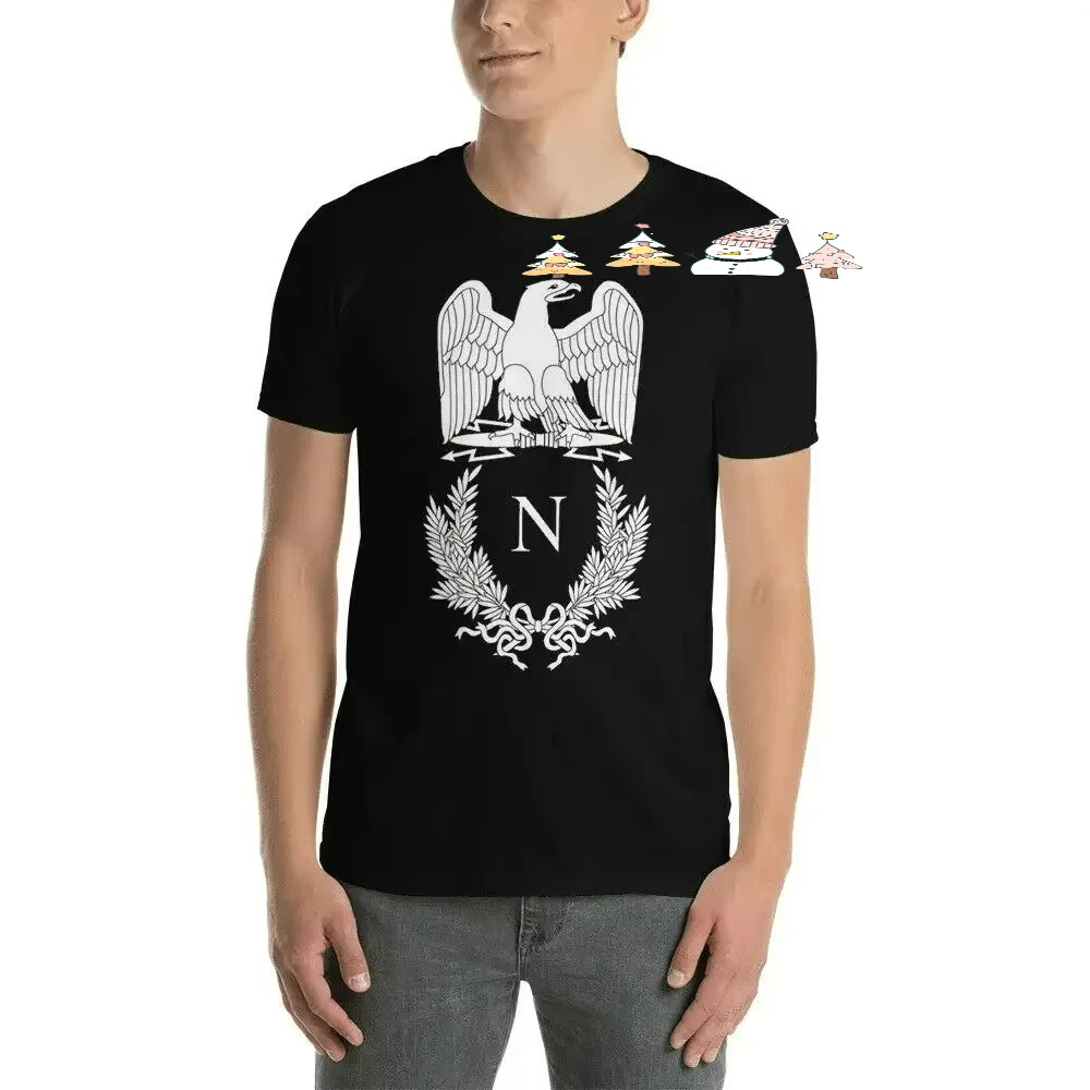 First French Empire Napoleon Bonaparte Eagle Emblem T-Shirt 100% Cotton O-Neck Short Sleeve Casual Mens T-shirt Size S-3XL