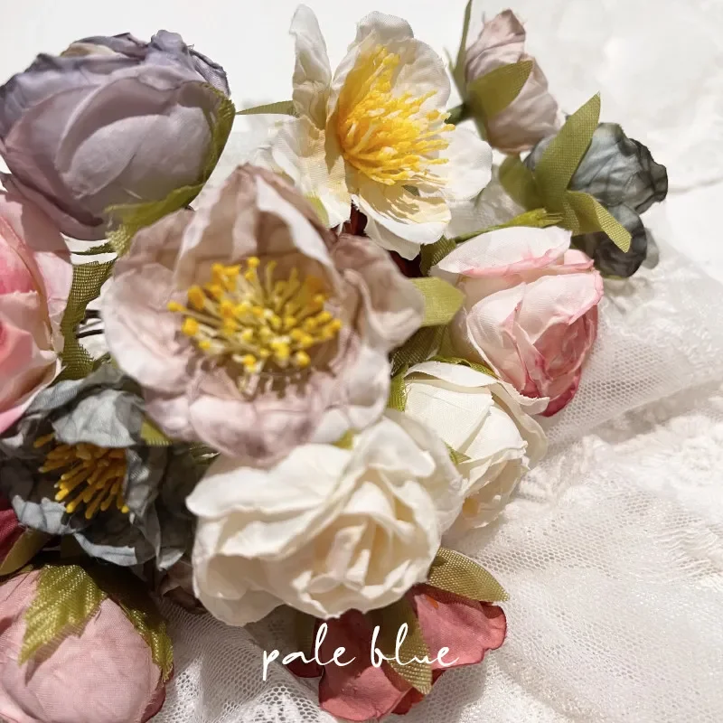 Moonwhite Art Garbage Magazine Hand Account Homemade Material Handmade Three-dimensional Flower Silk Flower