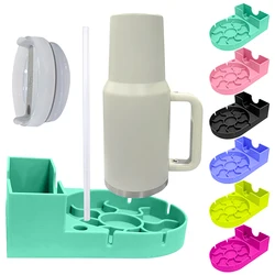 Silicone Tumbler Drying Station Non-Slip Bottle Water Filter Rack Sports Bottle Drainer Stand for Stanley Cup Lid Sports Bottle