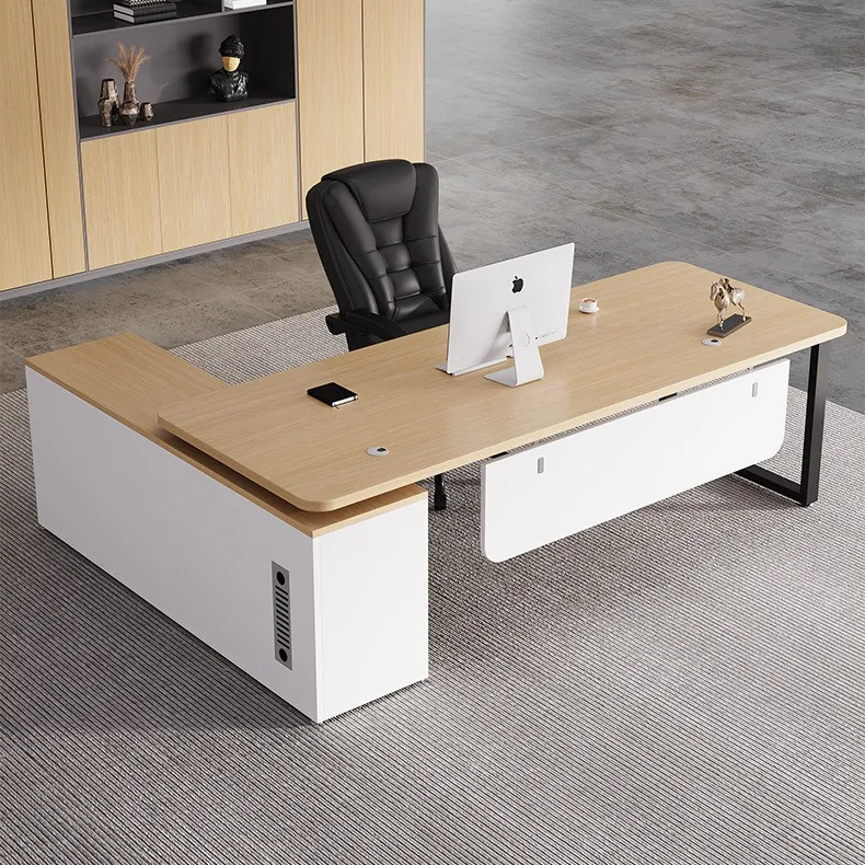 Office simple modern furniture supervisor desk and chair combination manager