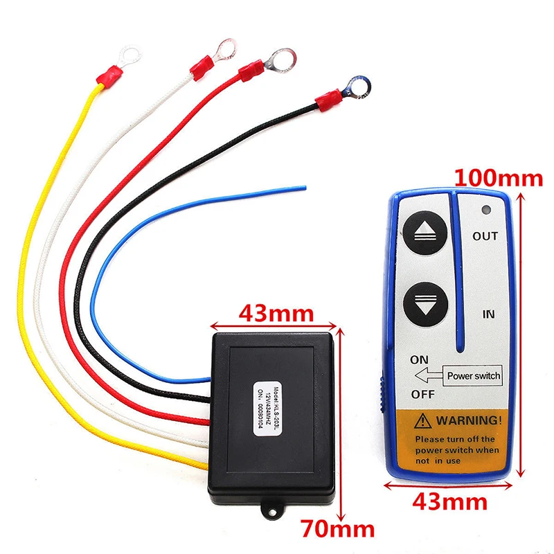 12V Remote Control Kit Wireless Winch Remote Control Switch For Truck ATV SUV Winch Universal Switch