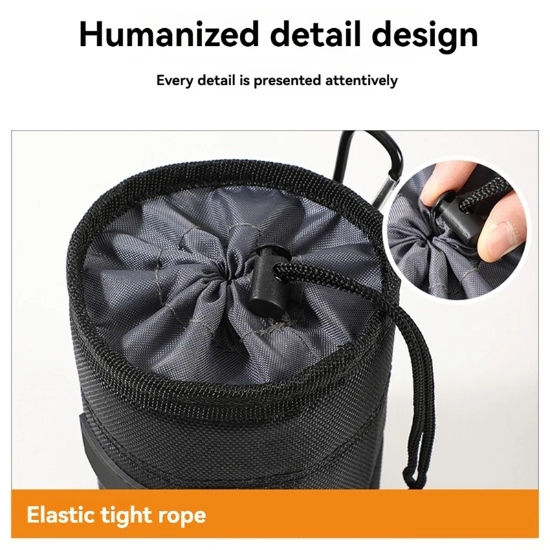 Bolsa de almacenamiento de tornillos para uñas con hebilla, cubo para colgar en la cintura, paquete de cintura para uñas multifuncional, Kit de cintura para colgar uñas