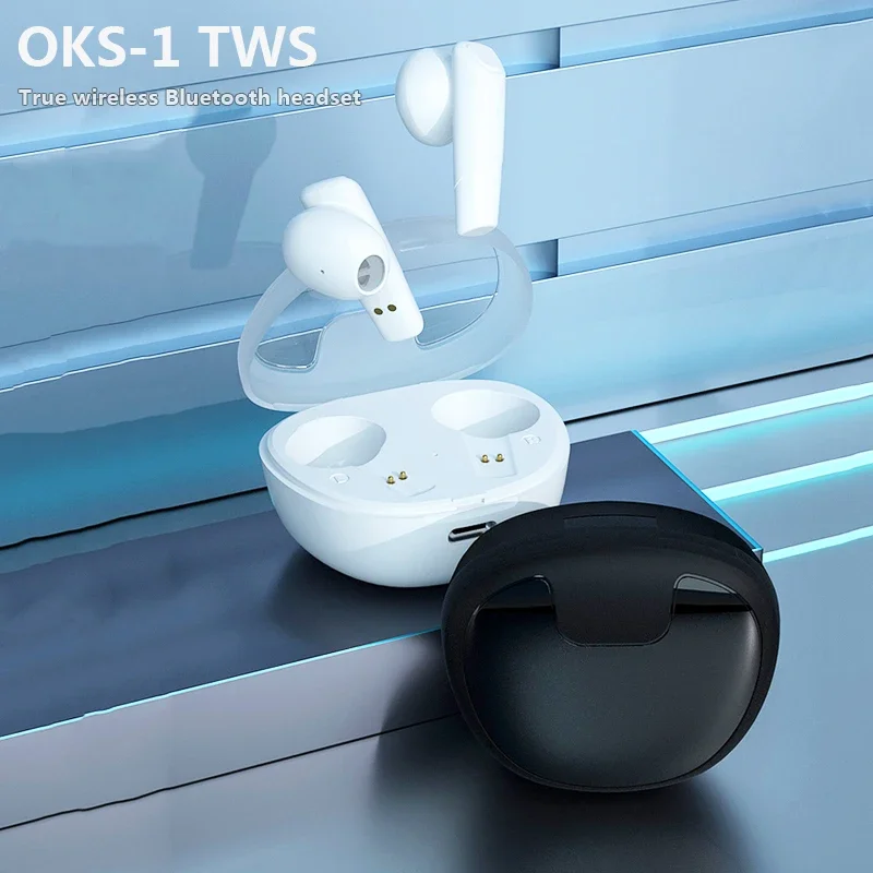 Oks Pods TWS سماعات لاسلكية سماعات أذن Fone بلوتوث 5.1 سماعة تقليل الضوضاء سماعة رياضية مقاومة للماء مع ميكروفون #1