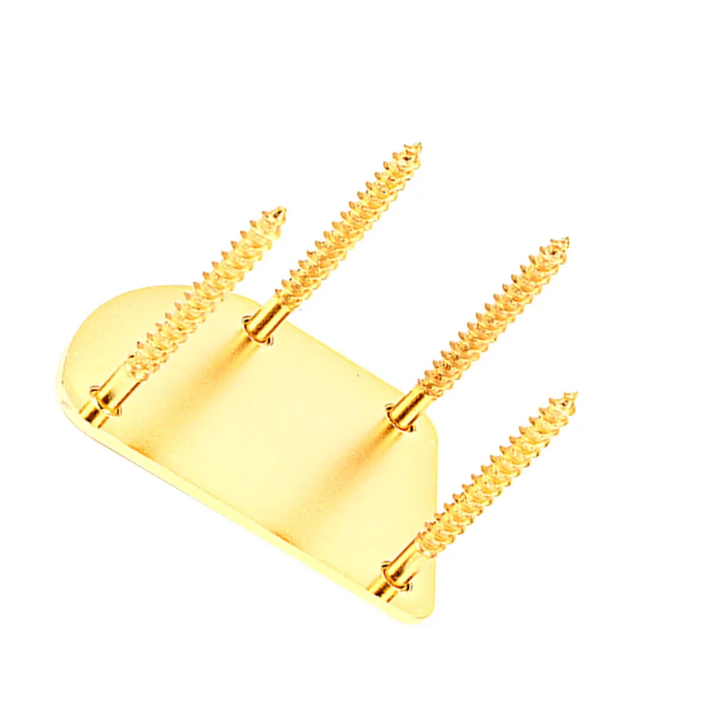 

1Set Golden Reinforcement Plate Guitar Neck Joint Board Easy to Install with Screws for Electric Guitar Accessories