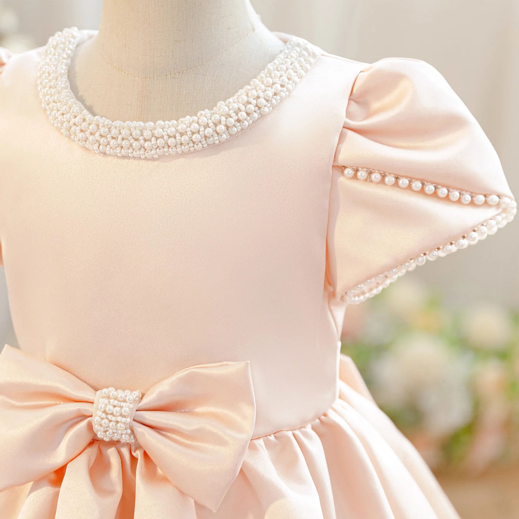 Girls' Party Dress Kids Girl Princess Clothes Beading Brief Child Holiday Dresses 3-10 Years