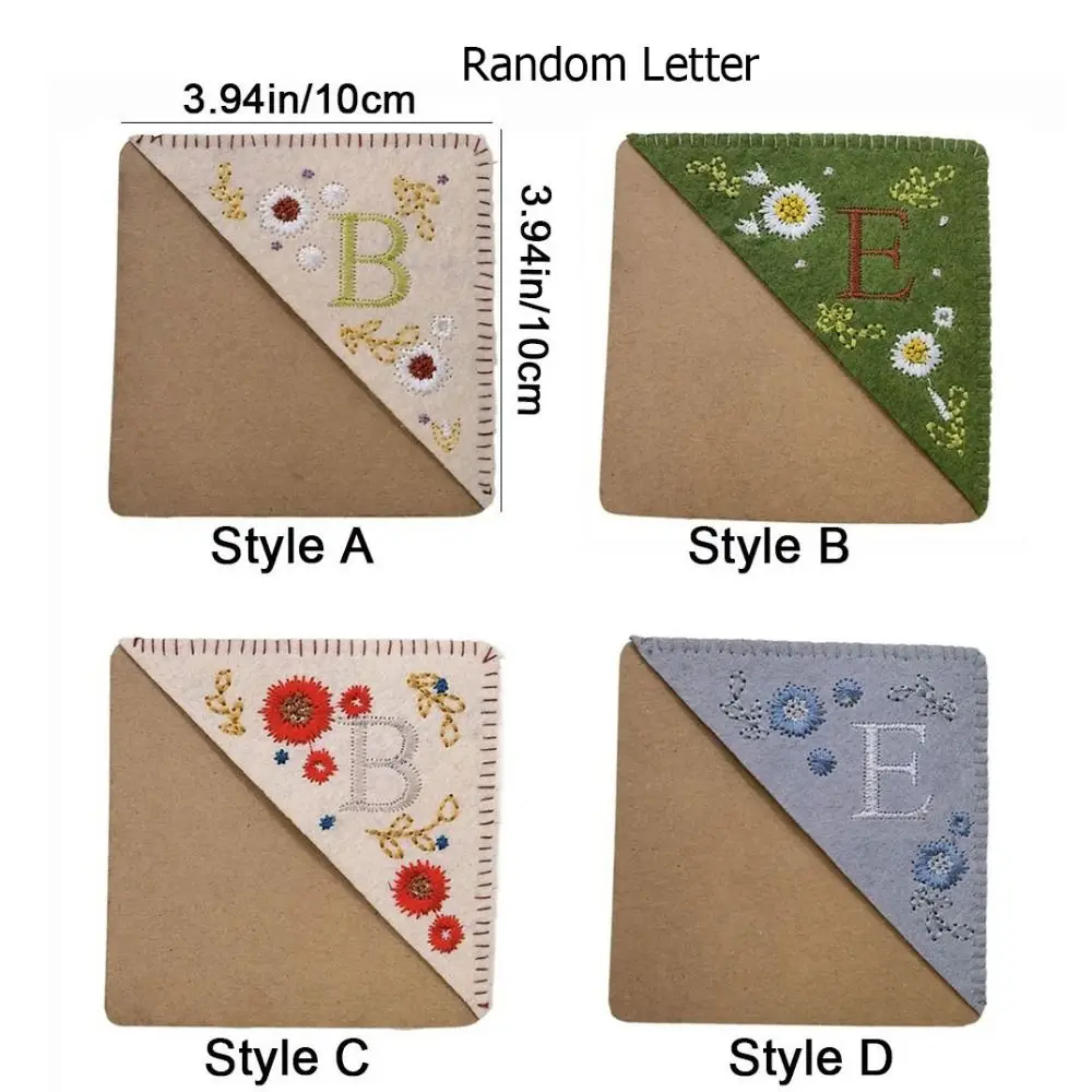 4 szt. 4 Style Ręcznie Haftowane Zakładki do Książek w Rogach Ręcznie Robione Personalizowane Zakładki do Książek w Rogach Szyte Ręcznie Zakładki do Książek w Rogach Cztery Pory Roku