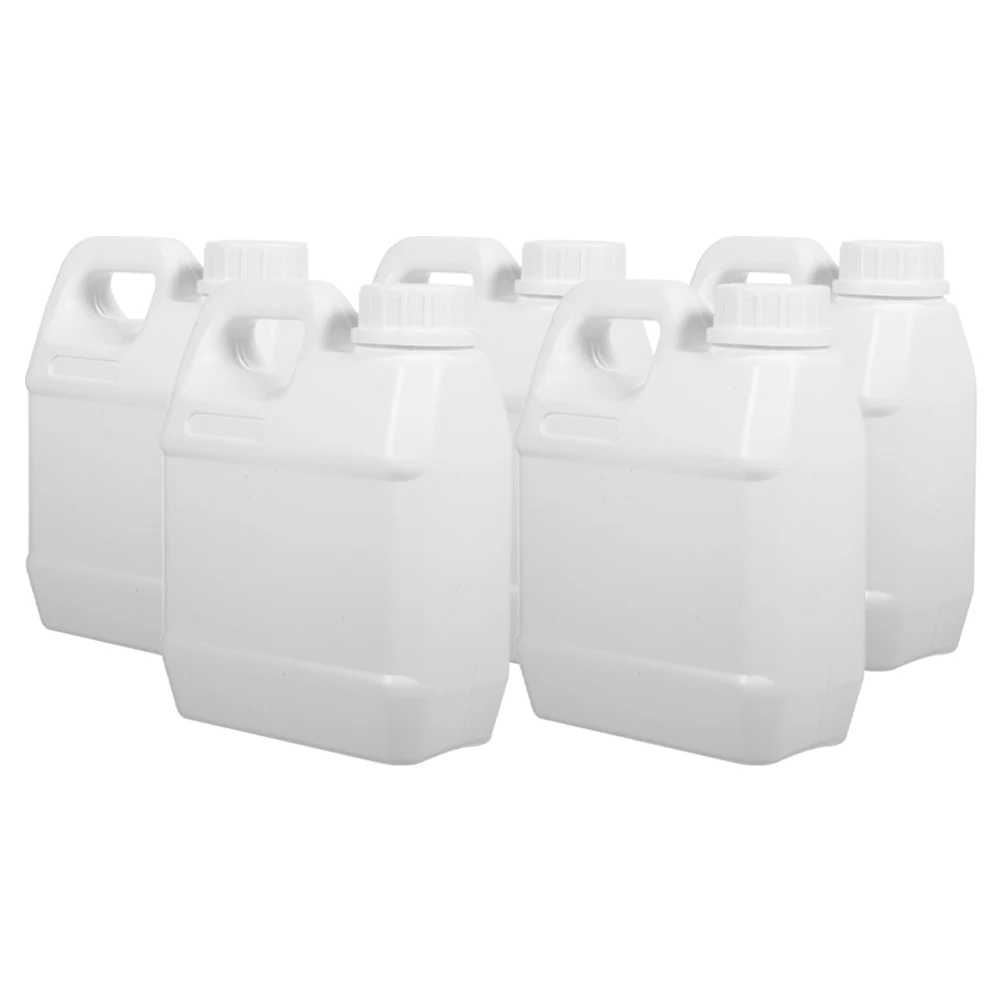 

5pcs Plastic Jug With Lid 1L Container Water Gallon Containers Leak-Proof Heavy-Duty Chemical Resistant Storage Bottles Reusable
