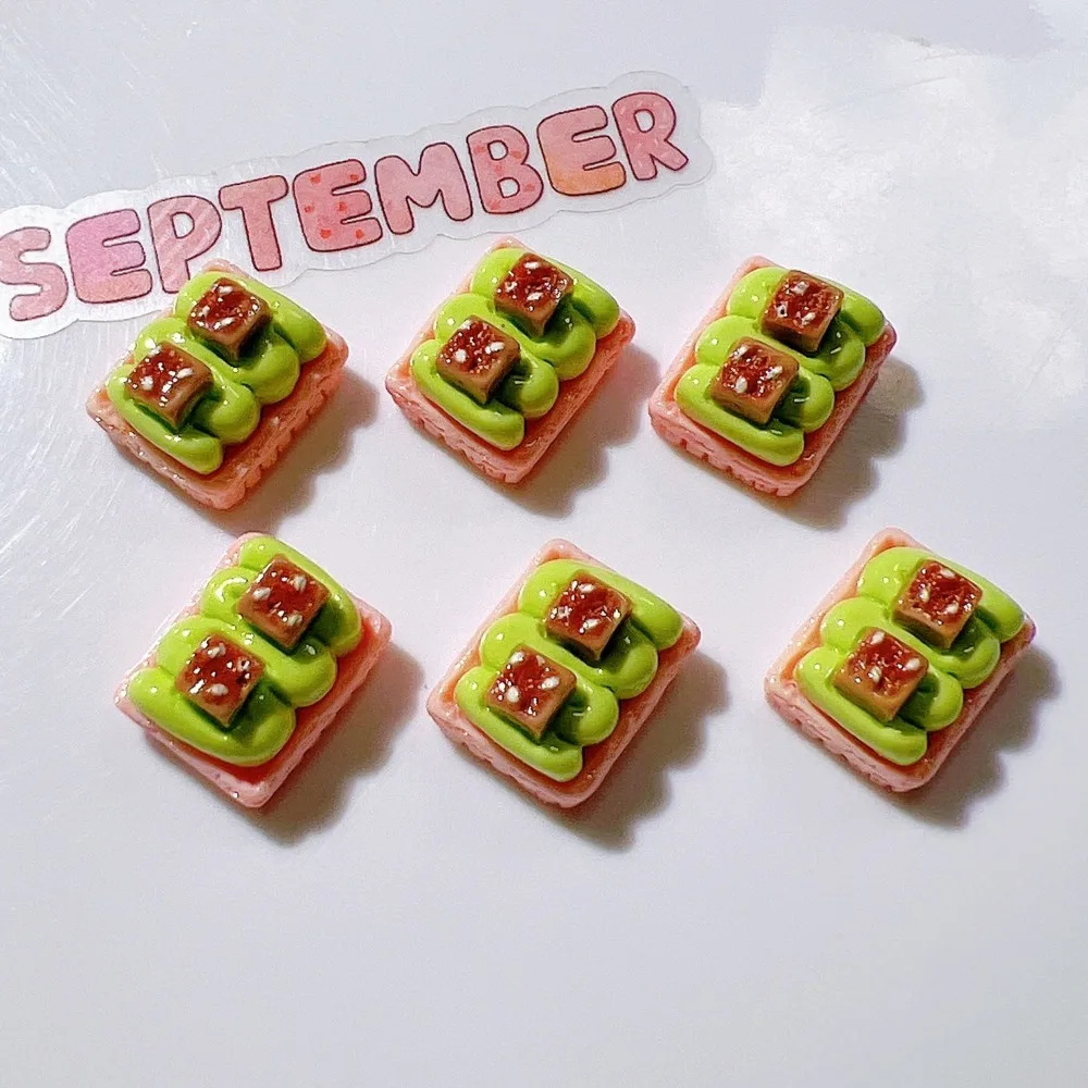 10pcs Mini Kawaii Cute Fake food play cake Flat Back Cabochons Scrapbook Diy  Party Hairpin Accessories Home Decoration Craft