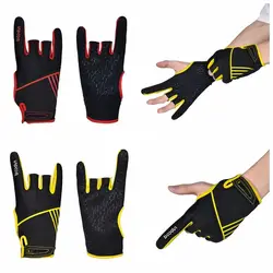 Comfortable Anti-Skid Bowling Glove Half Finger Mittens Bowling Ball Gloves Breathable Professional Sports Gloves Adult