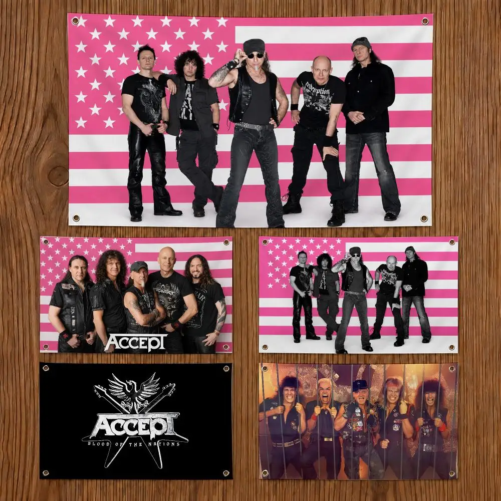 A-accept Band Singer Flags Flag Durable Outdoor Indoor Festive Decoration Classic Design Wall Room Banner