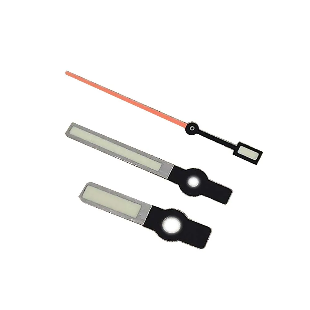 Green Luminous Watch Hands for NH35 NH36 4R 7S Movement Modified Parts 3Pins Needles Orange Second Hands Watch Accessories