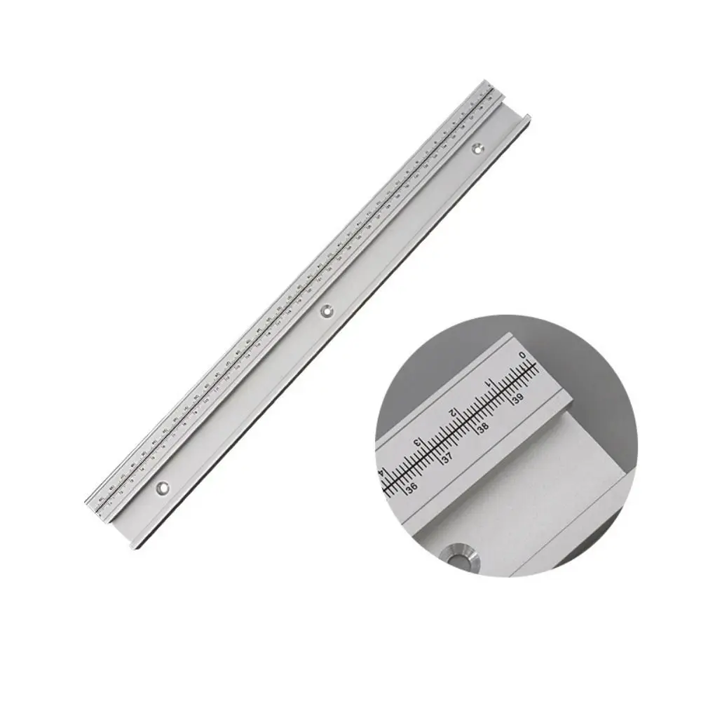 T-Tracks Slot Woodworking Slide Ruler with Scale Width 45mm Saw Table Tools Push Handle Fixed Clamp Woodworking Miter Track