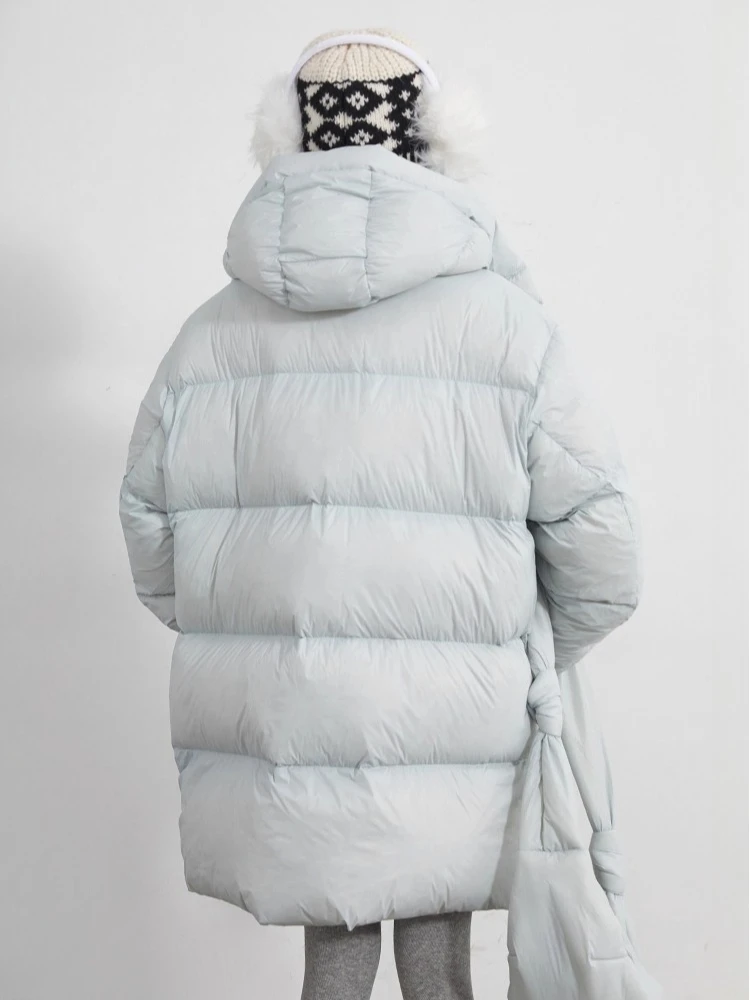 CHIC VEN Women Down Coats Korean Casual Solid Loose Hooded Stand Collar Down Jackets Lady Warm Clothes Autumn Winter New 2025