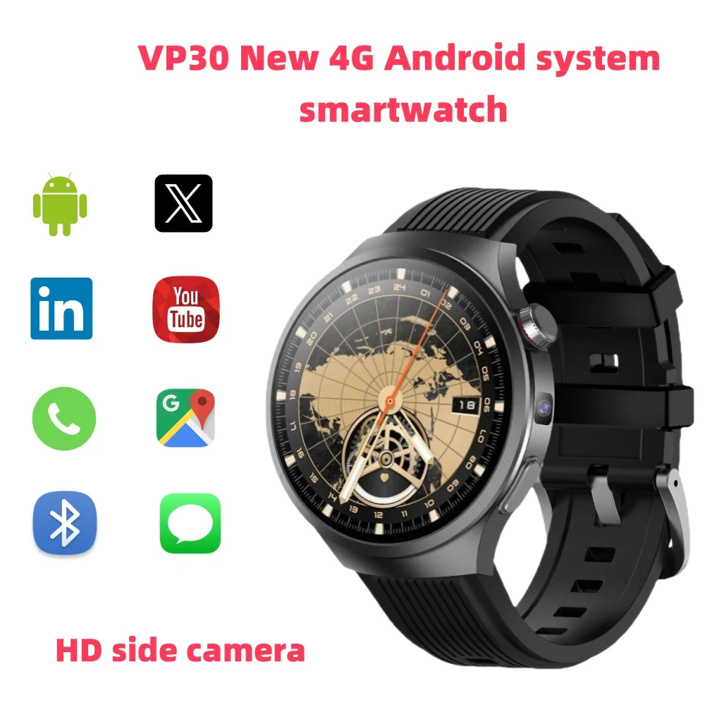 

Новые умные часы VP30, приложение, вставка в карт магазина, монитор сердечного ритма, GPSWIFI, умные часы, камера высокой четкости 500 Вт, спортивные часы