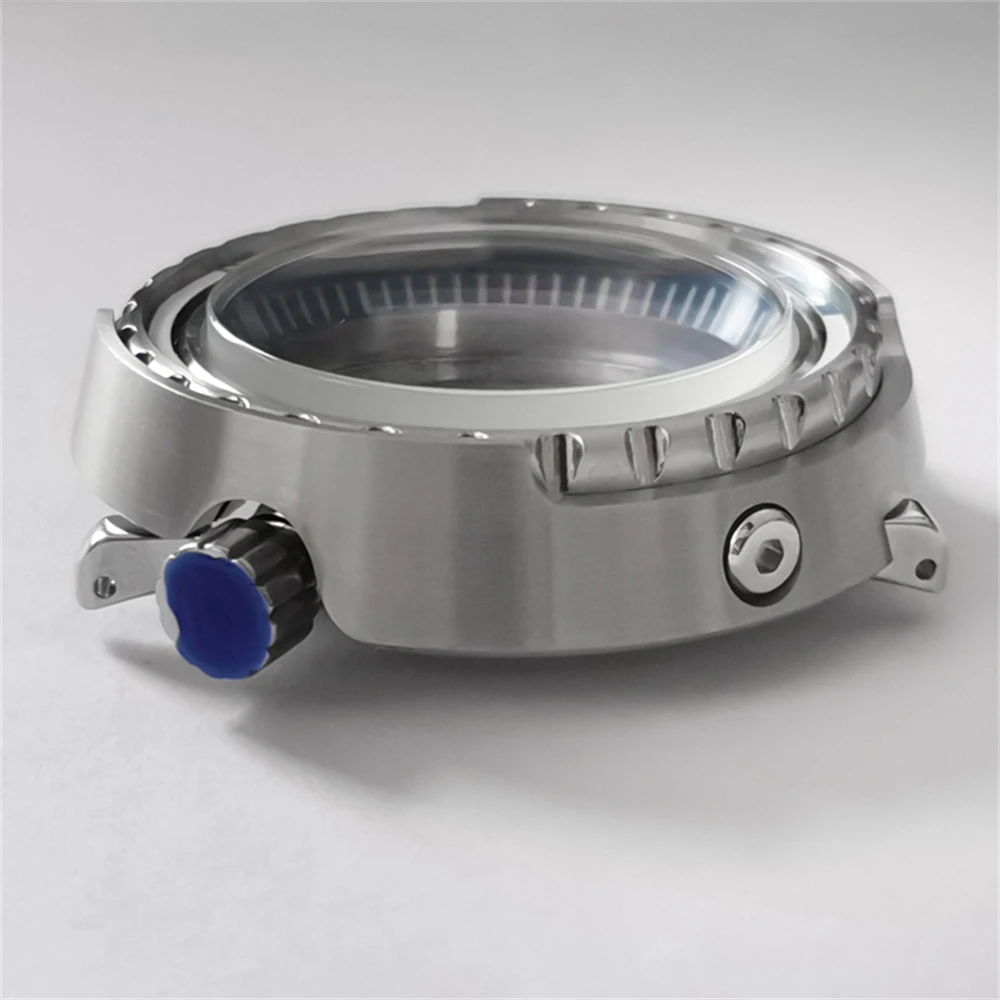 NH35 Case 45mm Tuna Canned Watch Case for NH35 NH36 Movement Dense Bottom Blue Inner Shadow Ceramic Bezel Insert Men Case Shell