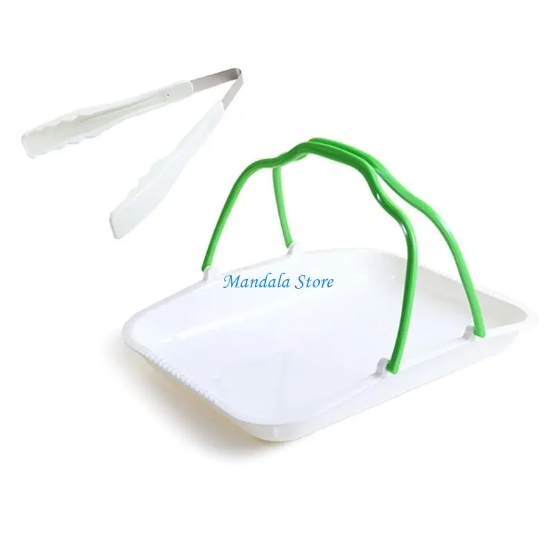 U2JC Plastic Grippers With Matching Tray Snacks Serving Plate for Home Outdoor