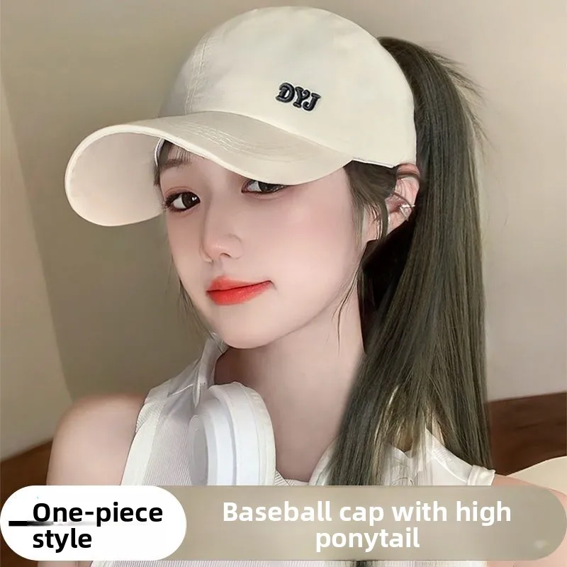 

Дышащая шапка-парик для длинных волос, летняя эксклюзивная модель, полностью закрывающая голову, для высокого хвоста