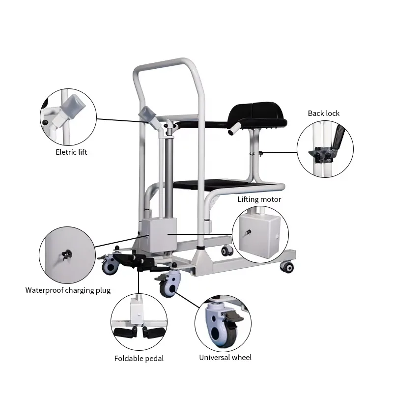 Multi-function Safety Home Care Toilet Bathing Chair Elderly Mobility Patient Lift Electric Transfer Chair
