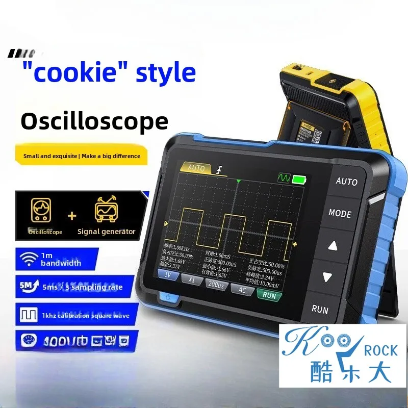 

Handheld Digital Oscilloscope 2 in 1 Portable Mini Signal Generator 1M Bandwidth