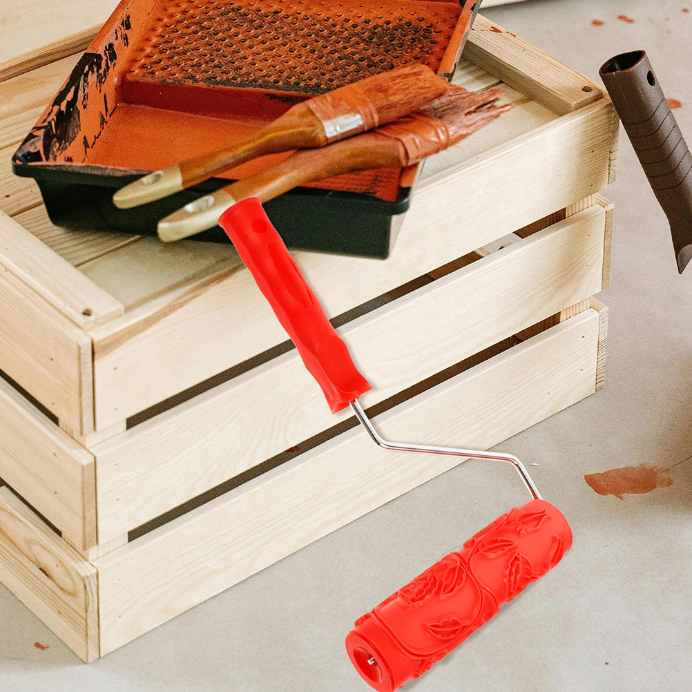 

2pcs Textured Rubber Roller 6-Inch Wear-Resistant Embossing Paint Roller For Wall Decoration Diy Drywall Texture Painting Tool