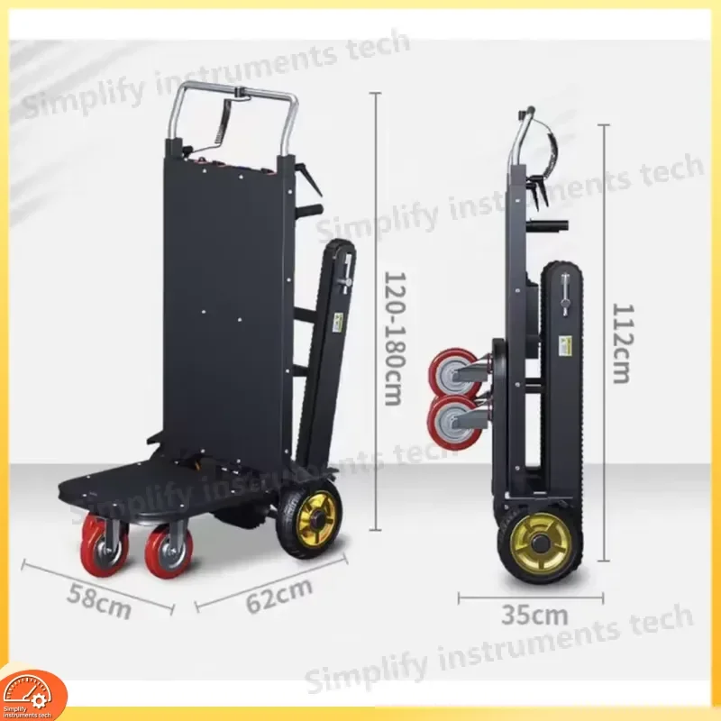 400KG Stair Climbing Trolley with Lithium Battery Heavy Duty Freight Carrier for Moving Furniture Appliances