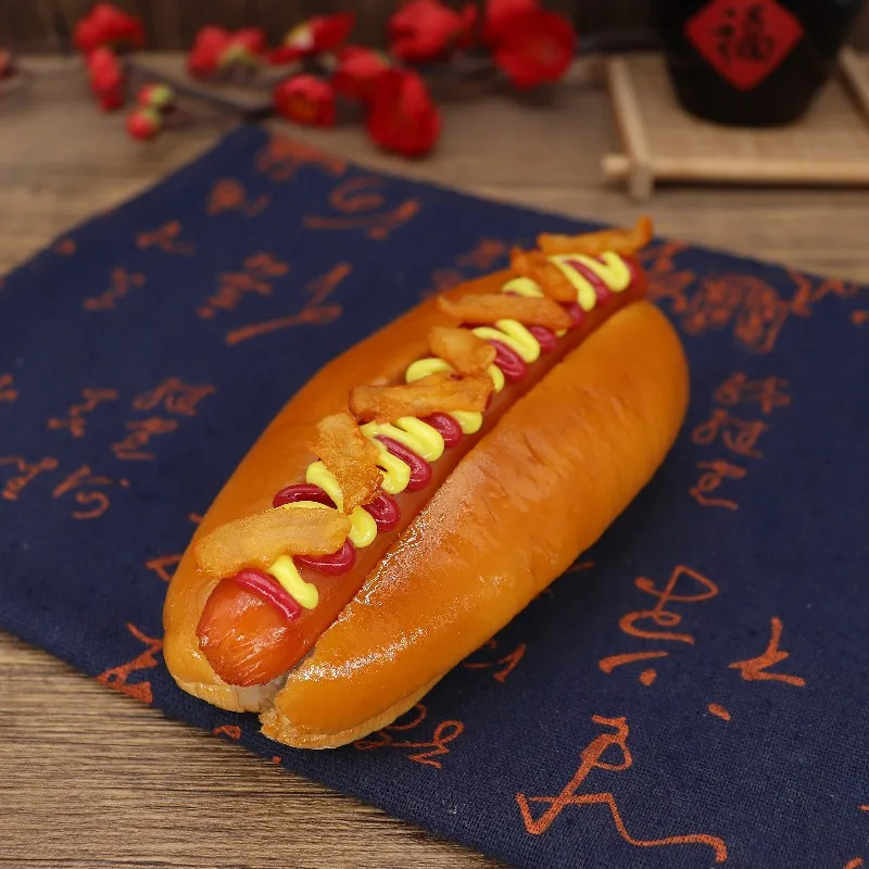 Simulation hot dog model food mold support to map customization