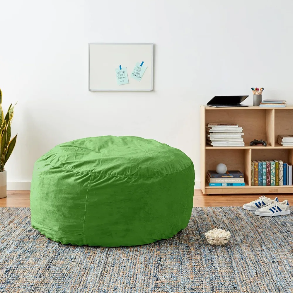 Chill Sack Bean Bag Chair Cover, 4-feet, Microsuede - Lime Chairs for Bedroom  Furniture Bean Bag