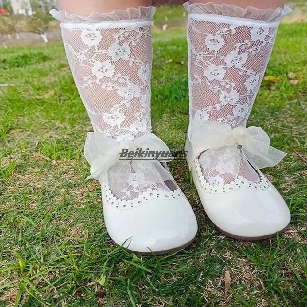 

Ins spring and summer wind Korea children's baby bud stockings stockings baby socks princess lace stockings