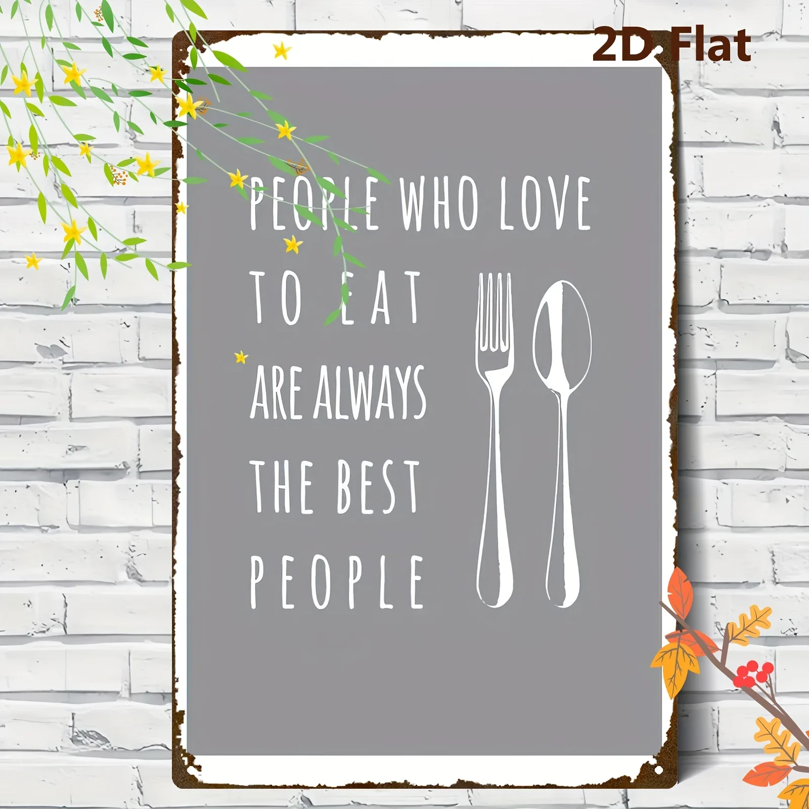 Funny Food Quote Metal Wall Sign 8x12 Inch Iron Kitchen Decor For Cafe Restaurant Food Lover Gift