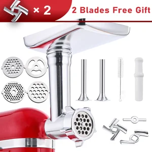 Tệp đính kèm thịt hỗ trợ nhà bếp, người lái thịt bằng kim loại cho tất cả nhà bếp, máy trộn đứng 8 Viện trợ nhà bếp chai bán hàng chính - №5