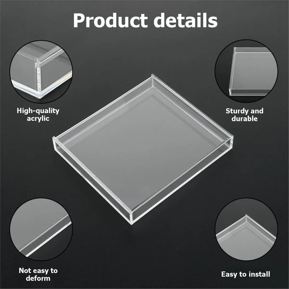 X14A& Universal Wall Display Box for CDs Transparent Storage Cabinet for Books Record and So Acrylic Decorative Display Stand