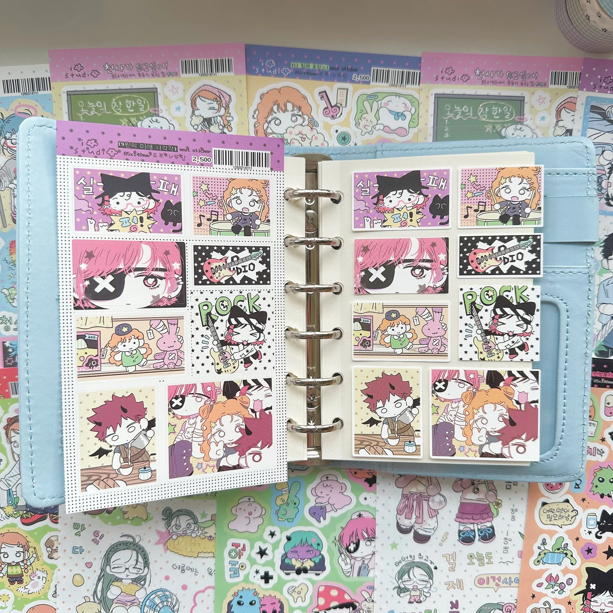 1/10PCS Korean Cute Girl Stickers Cartoon Sweet Girl Character Sticker Hand Account Diary Notebook Scrapbook Decorative Stickers