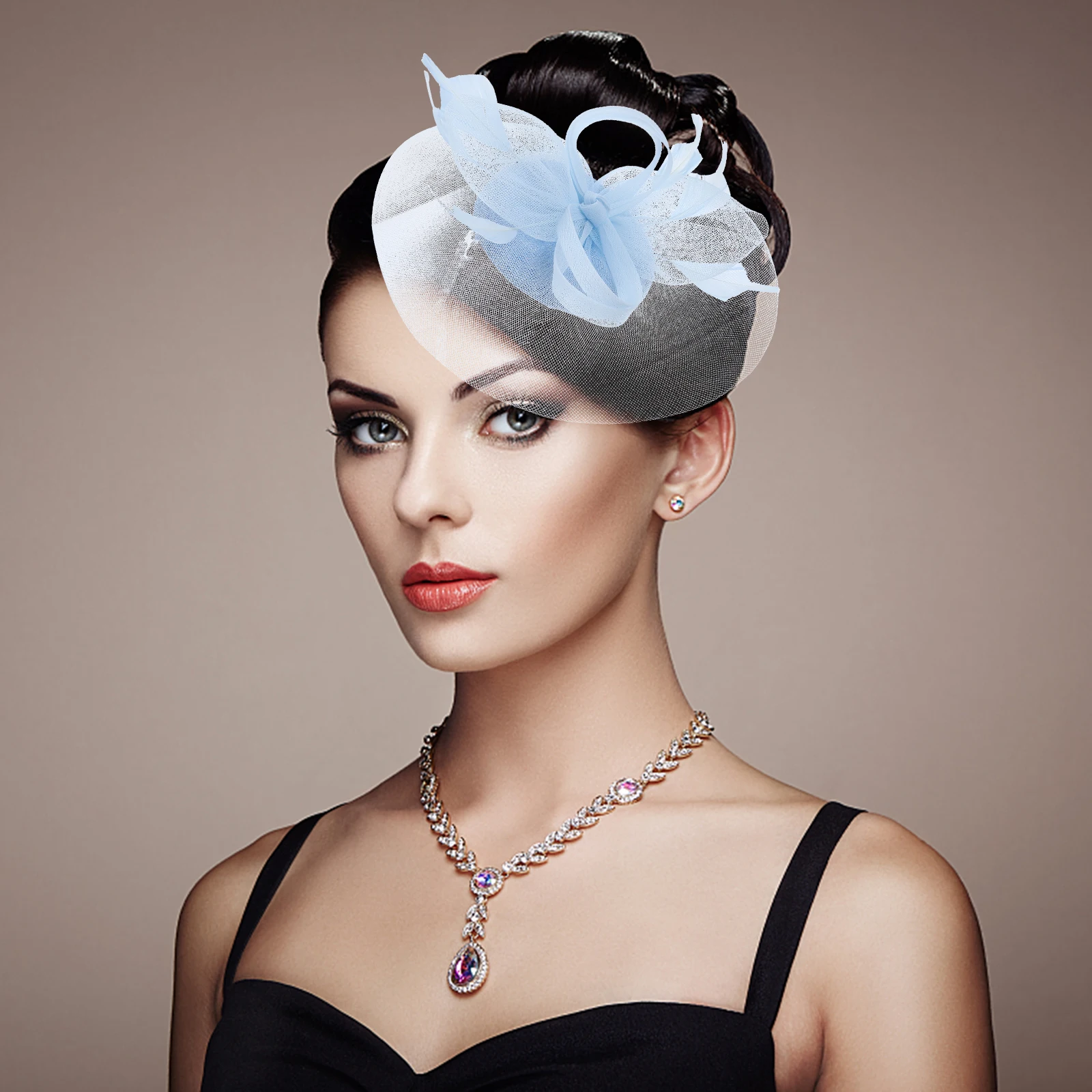 

Mesh Hair Accessories Wedding Hat Headpiece Tea Party Women Banquet Fascinator Bridal Headdress Hairstyle Tool