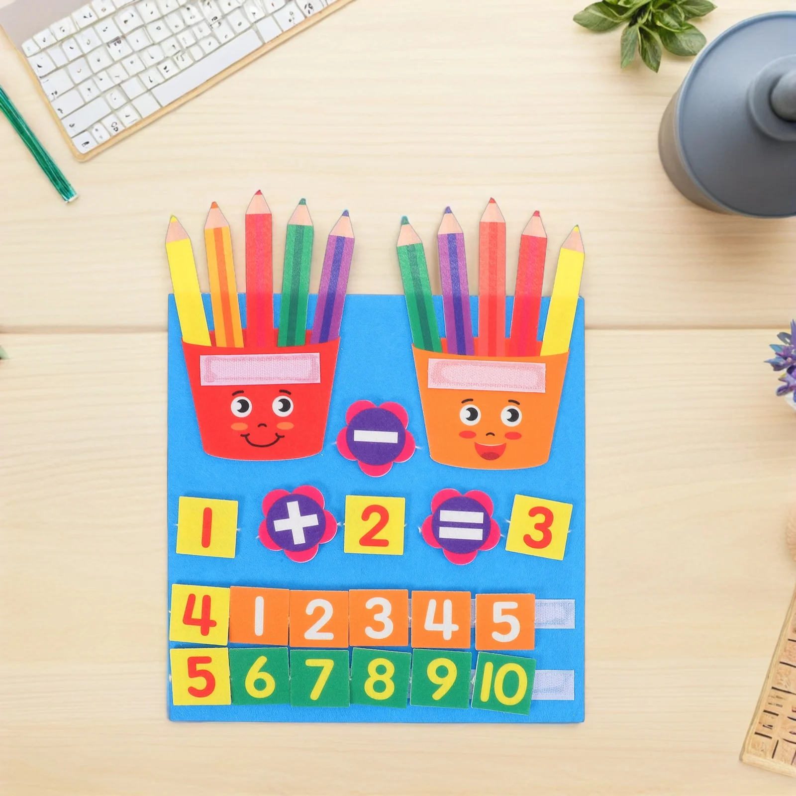 

2pcs Creative DIY Math Learning Toys Montessori Preschool Educational Manipulatives Nonwoven Fabric Toddler Sensory Play Early