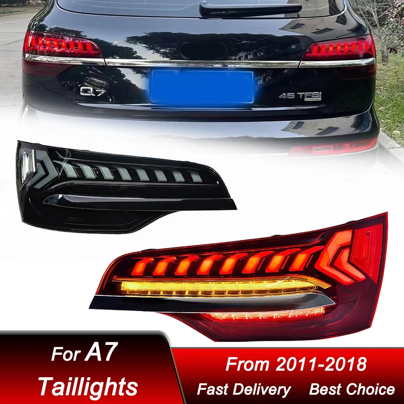 

Car styling Tail Lights For Audi Q7 2006-2015 new style FULL LED Tail Lamp Dynamic Turn Signal Light Tail Lamp Assembly