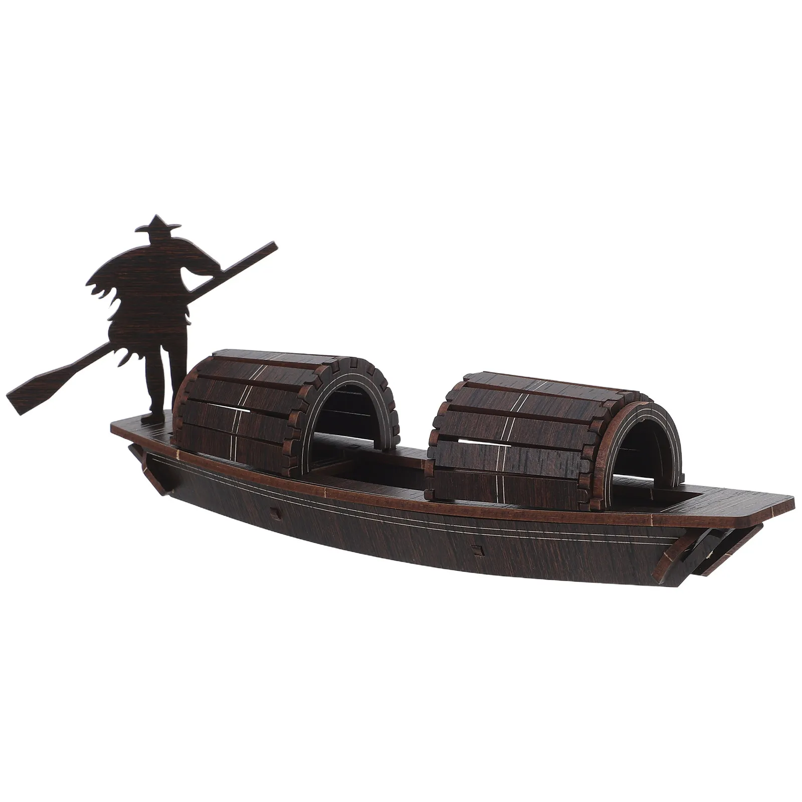 

Miniature Wooden Fishing Boat Sculpture Wood Ship Tabletop Decoration 9x3.5 Inch Home Office Living Room Nautical Craft