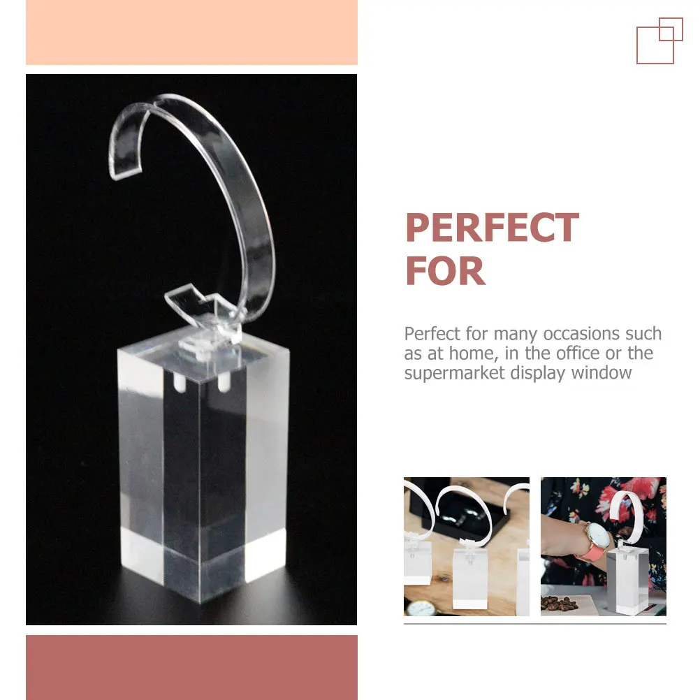 

Прозрачная пластиковая подставка для часов, стеллаж для браслета, универсальный органайзер для ювелирных изделий, прозрачный настольный держатель для витрины