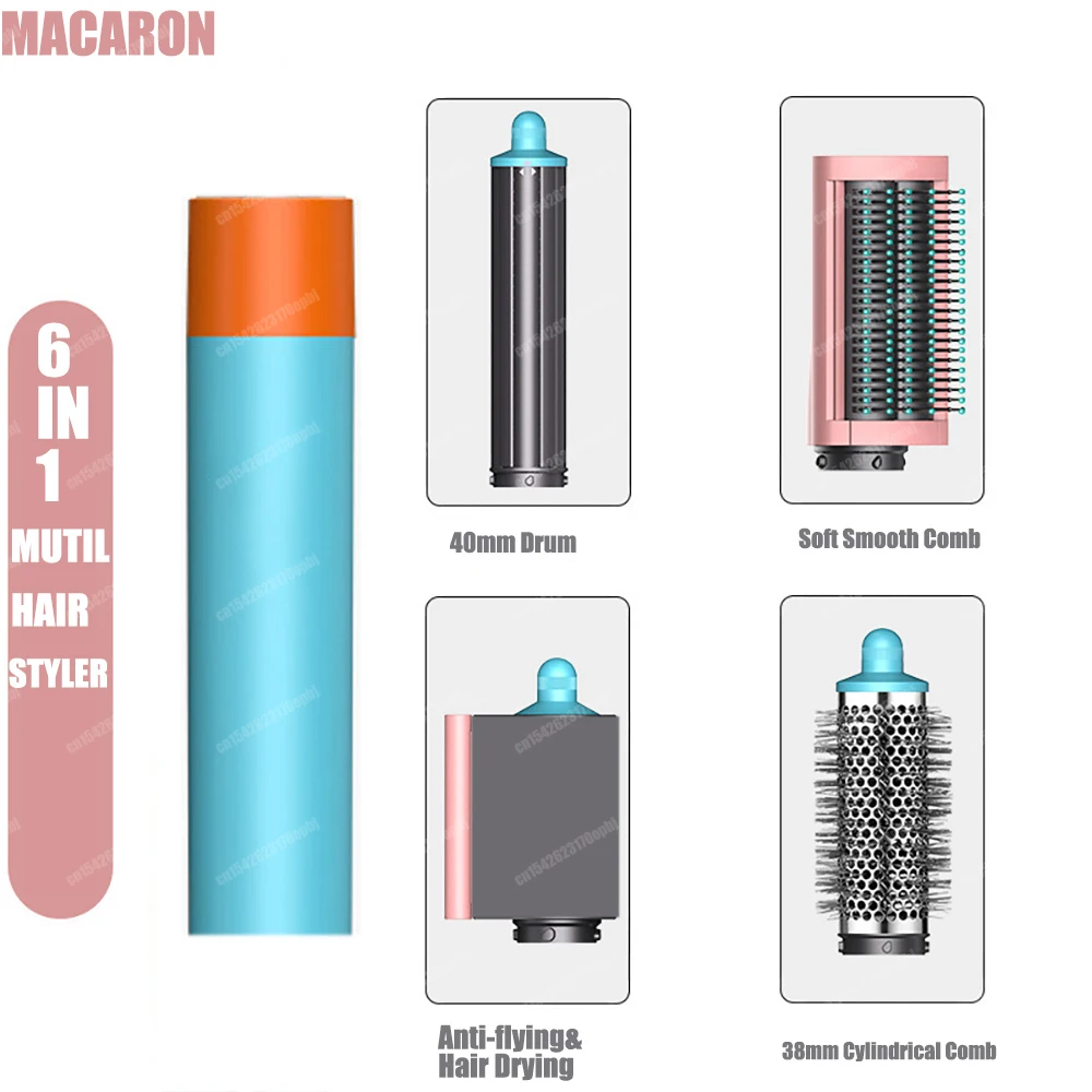 Nieuwe Multil Hair Styler Auto Curling Droger Wrap Hot/Koude Lucht Droger 1300W Stijltang Curling Vat Borstel salon Föhn