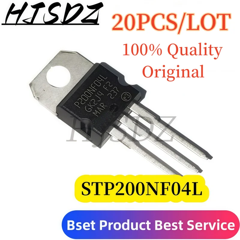 [Brand New Original]【20PCS/LOT】 STP200NF04L-04 MOSFET P200NF04L 40V200A Ultra On-Resistance (1.7mΩ) In Stock