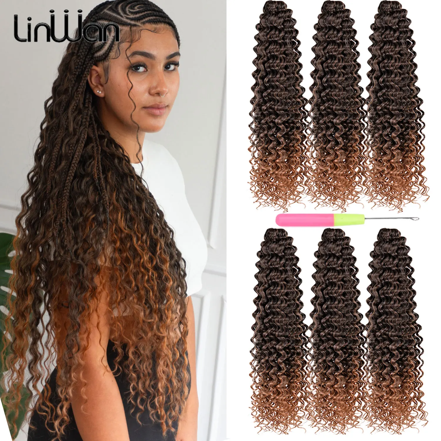 

Глубокая волна, плетение волос, синтетические волосы, свободные волны, спиральные завитки, косы, высокотемпературное омбре, предварительно растянутые волосы