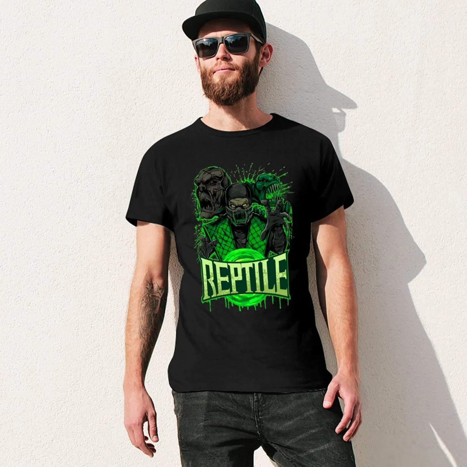 Mortal Kombat Reptile T-Shirt blanks fashion shirts quick-drying shirts graphic tee men