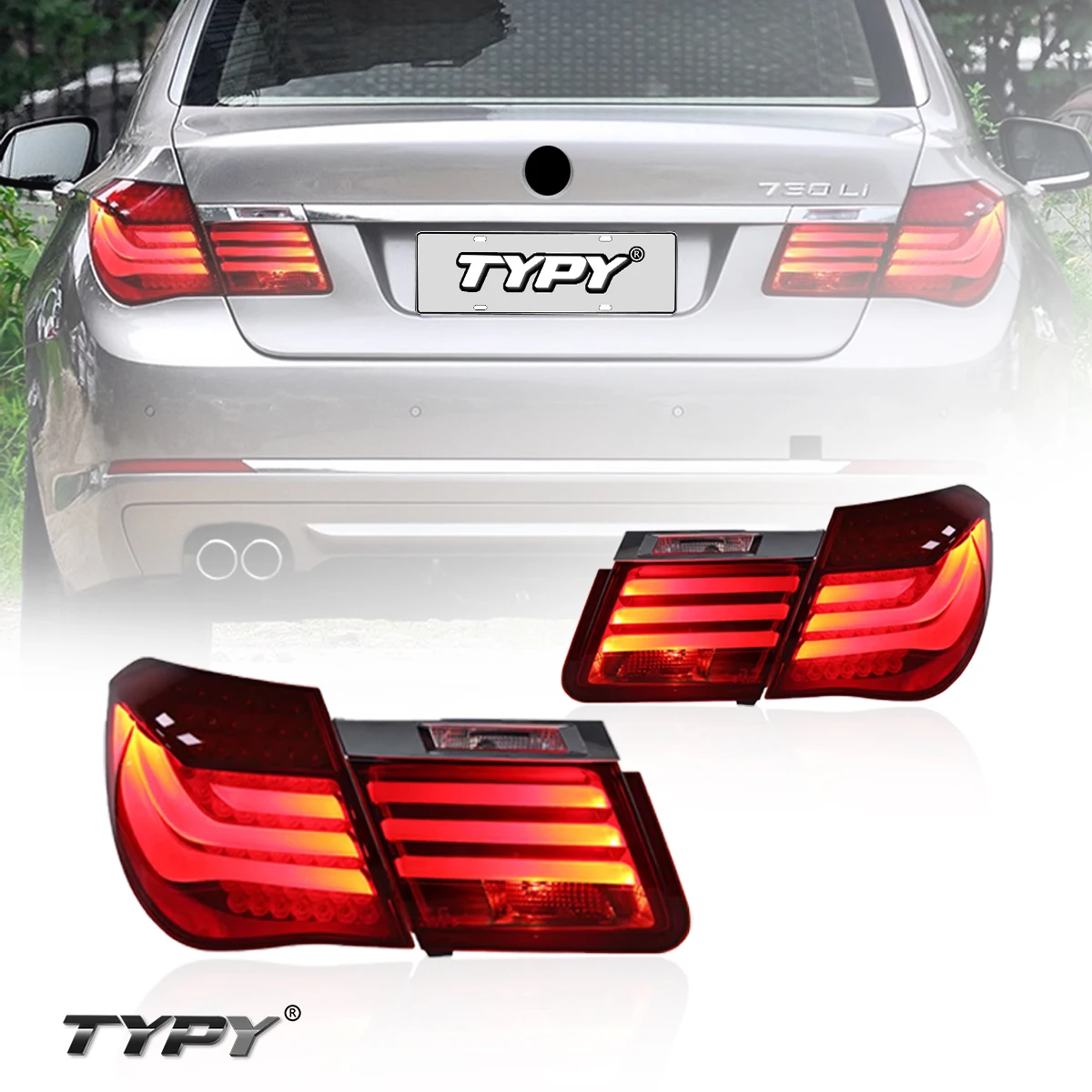 

TYPY New LED TailLight Upgrade Modified Full Tail Lamp Turn Signals Daytime Running Lights For BMW 7 Series F02 2009-2015