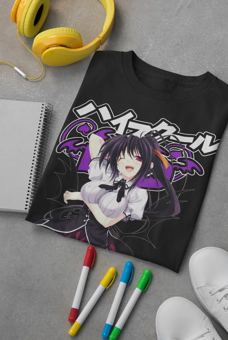 

Unisex Akeno DxD Anime Woman T-Shirt, Manga Waifu Shirt