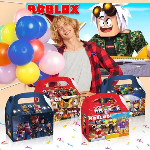 Robllox – Set De 7 Ballons Anniversaire En Aluminium – Motifs Variés – Décoration Fête Pour Enfants – Gonflage Hélium Recommandé