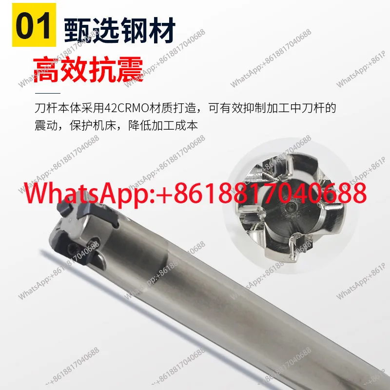 MFH double-sided fast feed CNC milling cutter bar cutterhead LOGU030310ER with  General assembly