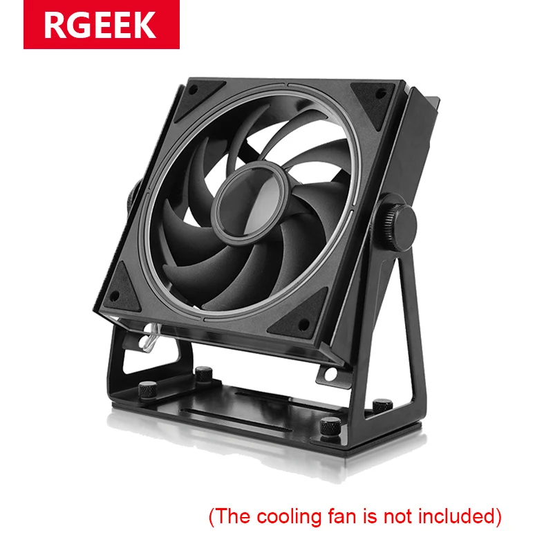 

RGEEK Multi-Purpose Fan Mount stand PC Case External Cooling Fans Bracket for 120 & 140mm PC Fans, 360 degrees Rotation