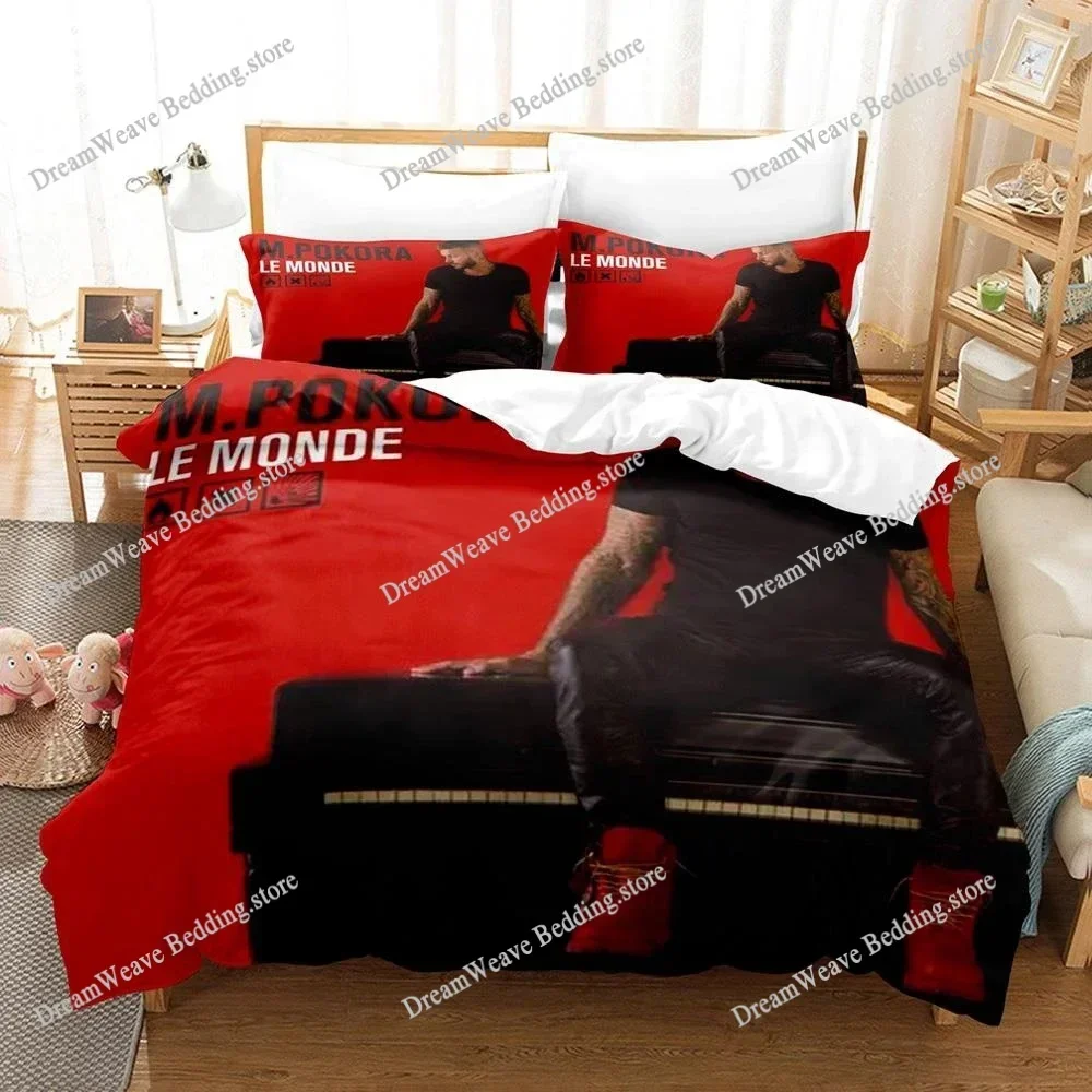 Singer M. Pokora Bedding Set Duvet Cover 3d Bedding Fashion Design Decoration King Duvet Cover Set Double Bed Set Bedding SetsFQ
