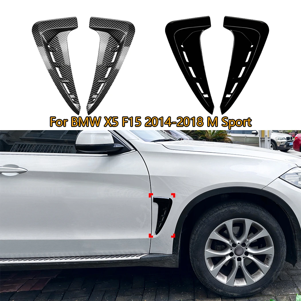 

For BMW X5 F15 2014-2018 M Sport Car Front Side Fender Wing Air Vent Cover Shark Gills Sticker Trim Body Exterior Parts